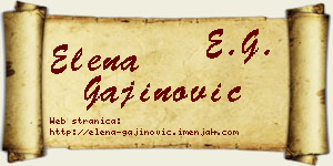 Elena Gajinović vizit kartica